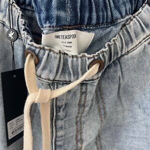 One Teaspoon women  Light Blue Drawstring Denim Jeans